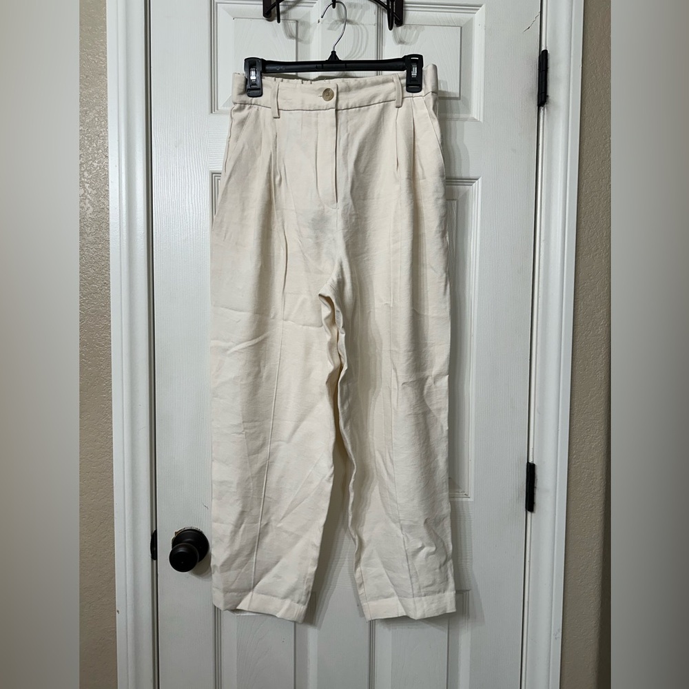 H&M High-Waisted Pleated Ankle Pants